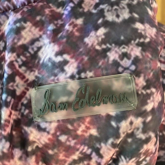 Sam Edelman winter print puffer jacket with removable scarf hood - Picture 6 of 7